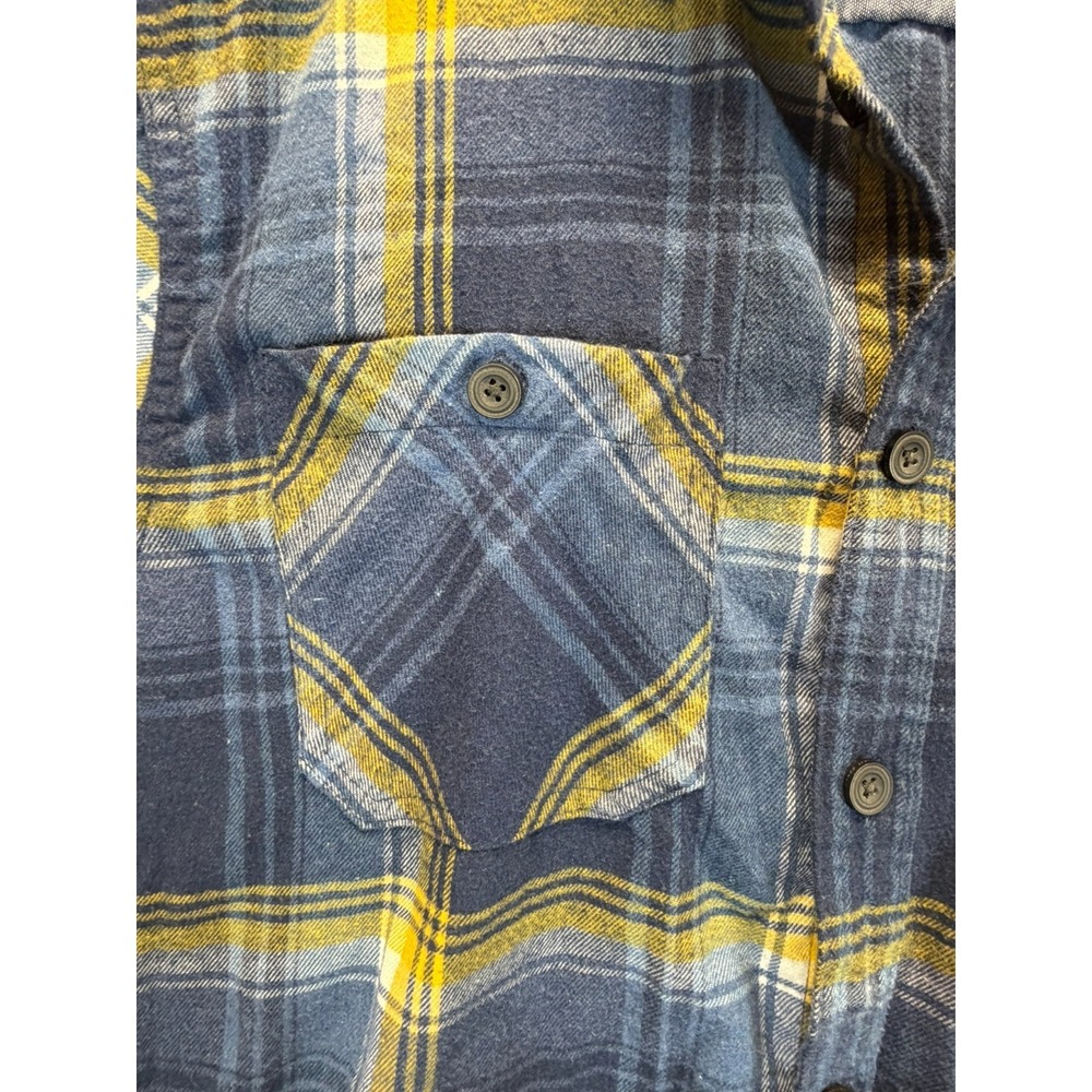 Coleman Men's XL‎ Plaid Flannel Shirt – Blue/Yellow – 100% Cotton - Picture 5 of 10